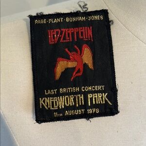 RARE VTG sew on patch || LED Zeppelin 1979